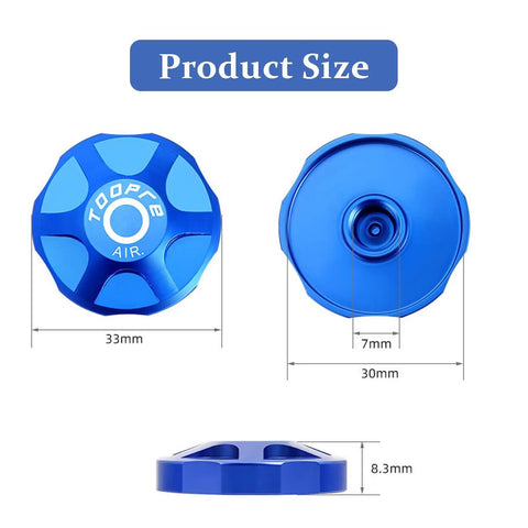 Blue Front Fork Cap Suspension Cover For Mountain Bikes Aluminum Alloy Air Chamber Guard Protects Your Front Fork And Valve