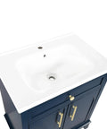HAOCHRYSYPH Ceramic Basin, Sink Only, White, top view of the ceramic basin with integrated sink design.