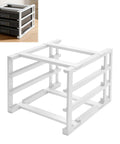 Slick Three Slot Stackable Desktop Computer Rack Optimized For OptiPlex Micro Units in white, multi-tier design for organized setups.