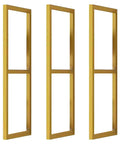 Heavy Duty Two Layer Metal Shelf Brackets To Keep Your Floating Boards Locked Tight In Place Inside Any Room While Handling Serious Weight Loads Without Flinching - gold metal brackets set