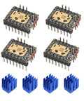 Tmc2209 V1.3 Stepper Motor Driver Pulling Dead Silent Action Via Stealthchop2 Tech with heat sinks for smooth CNC setup.