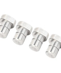 Set Of Four Stainless Steel Bench Dogs For Three Quarter Inch Workbenches, Heavy Duty Woodworking Clamps That Grip Firmly Yet Gentle