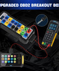 OBD2 Breakout Box With LCD Display For OBDII Protocol Detection 16 Pin CAN Bus Tester in car engine setup
