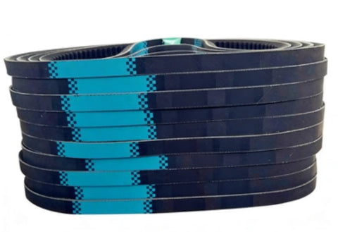 La Vee V Belt 3VX440 Heavy Duty Beefy V Belt Kit Fits XPZ Series Sizes XPZ1080 XPZ1087 XPZ1100 XPZ1112 XPZ1120 XPZ1140 XPZ1150 XPZ1162 XPZ1180 Premium Pro Grade Built To Last For Industrial Machinery And Equipment, stacked black V belts