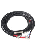Coiled black cables with metal connectors for Elbow Through Beam Laser Photoelectric Sensor 10 To 30 VDC NPN PNP Mini Workhorse Optical Switch
