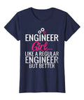 Vintage Mechanical Engineering Student T Shirt For Women Navy Blue Large Graphic Tee Gearhead Vibe Graduation Gift For Engineers And Tech Lovers Done With School.