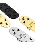 Flush Mount Cabinet Hinges With Soft Close Damper in black, gold, and silver for kitchen cabinets and furniture durable design