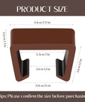 Durable Outdoor Patio Furniture Clips Set For Brown Wicker And Rattan Chairs Sectional Sofa Clips with dimensions and size guide.
