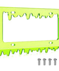 Glow In The Dark Dope Fluorescent Green Acrylic License Plate Frame With Screws Fits Standard 6x12 Inch Car Plates Transparent Universal Tag Frame Holder Scratch Resistant Clear Edges Style 1