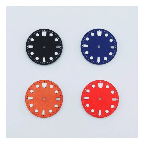 Orange Luminous 28.5mm Watch Dial For NH34 NH35 Movement Fits 3 Oclock 3.8 Oclock And 4.2 Oclock Positions, four color options