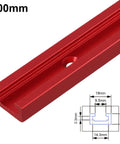 Aluminum Alloy T Track Miter Jig For Woodworking Router Table 300mm Red Precision Cutting Guide External Size 19x9.5mm