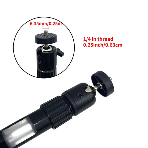 One Quarter Inch Swivel Mini Ball Head Tripod Mount For DSLR Cameras Camcorders Lights And Tripods With 360 Degree Rotation And Secure Grip 10 Pack close-up with 1/4 inch thread