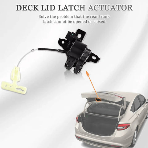 Trunk Deck Lid Latch And Cable Replacement Fits 2015 2016 2017 2018 2019 Ford Mustang, 2013 2019 Ford Fusion, And 2013 2019 Lincoln MKZ
