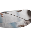 Close-up of Skiing Squirrel Travel Pillow For Neck Support U Shaped Napping Cushion, showing zip and squirrel ski design