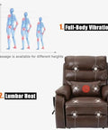 Luxurious Electric Lift Recliner Chair For Seniors With Heat Massage, Left Side Tray Table, USB Charging Ports, Storage Pockets, Breathable Upholstered Single Sofa That Hits All The Right Spots with height adjustment and vibration feature.