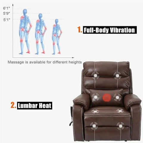 Luxurious Electric Lift Recliner Chair For Seniors With Heat Massage, Left Side Tray Table, USB Charging Ports, Storage Pockets, Breathable Upholstered Single Sofa That Hits All The Right Spots with height adjustment and vibration feature.