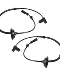 2-pack ABS wheel speed sensors for Ford Mustang rear left and right, black plastic, compatible with 1999–2004.