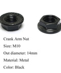 4 Pack 14mm Crank Arm Nuts M10 Bicycle Bottom Bracket Cotterless Threaded Nuts For Mountain And Road Bikes High Quality Metal