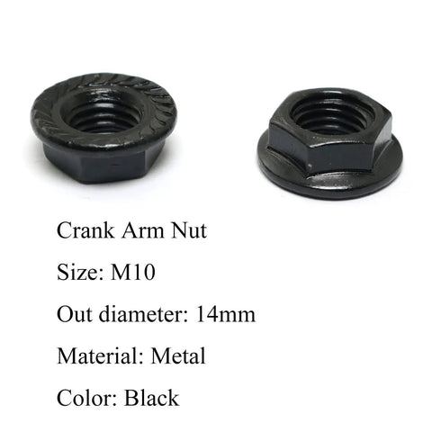 4 Pack 14mm Crank Arm Nuts M10 Bicycle Bottom Bracket Cotterless Threaded Nuts For Mountain And Road Bikes High Quality Metal