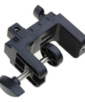 Sturdy D Style Desk Lamp Clamp With 12Mm Hole Perfect For Mounting Cylinders Under 45Mm Diameter, black plastic clamp view.