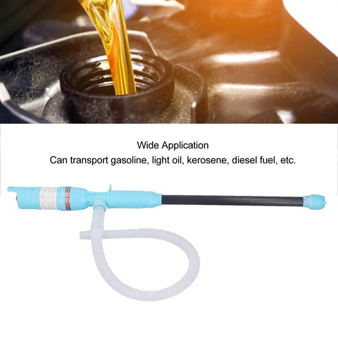 Portable Electric Transfer Pump DC12V Handheld Fuel Pump For Gasoline And Light Oils Vehicle Mounted Siphon Style With Hose ABS Compact Design For Outdoor Use Workhorse Delivers Seven To Eight Liters Per Minute Flow For Fast Liquid Transfers. 4 ft hose shown
