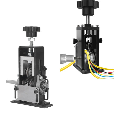 Heavy Duty Automatic Wire Stripping Machine For Waste Cables with durable steel rollers and manual/automatic options for efficient use.