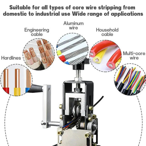 Automatic Copper Wire Stripper Machine Drill Powered Wire Stripper Tool for 1 to 25 Mm Cables, durable steel, cable illustration