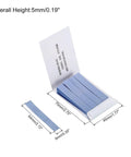 Open pack of pH Test Strips 4 Pack Litmus Paper Kit For Water, Food, And Soil pH Testing with size measurements.