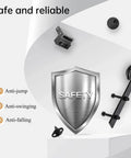 Safety features of 8 Ft Double Sliding Barn Door Hardware Kit With Straight Pulleys Heavy Duty Track System For 24 Inch Wide Double Doors.