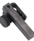 Dial test indicator height holder bar, black metal, 9mm x 9mm x 50mm with sleeve swivel clamp