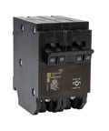 Straight Up Heavy Duty Tandem Quad Circuit Breaker Featuring Dual Double Pole 20 Amp Specs For Quick Homeline Panel Upgrades and Bulletproof Short Circuit Shielding, side view showing two 20 amp switches.