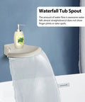 Waterfall tub spout from Brushed Nickel Tub And Shower Faucet Set With 8 Inch Rain Shower Head Waterfall Tub Spout Wall Mounted Rough In Valve And Trim Kit Included 2 Function Shower System Mixer.