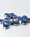 CNC Machined Steel RC Upgrade Parts For TT02 1to10 Scale Cars Sealed Bearings MR105 MR115 MR128 in blue and silver