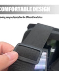 Close-up of adjustable strap on Auto Darkening Welding Mask With Intelligent Sensitive Filters Dust Protection for comfort.