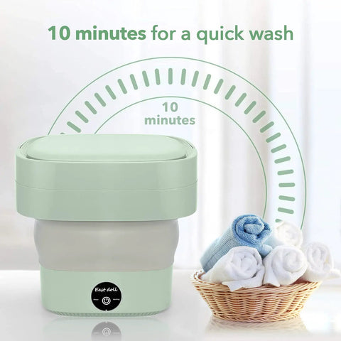 Compact Foldable Mini Washing Machine With Effective Sterilizing Function For Delicates And Small Items Perfect For Baby Clothes Underwear And Small Gear At Home Or On The Go Ideal For Apartments Travel Camping And RVs 110 To 240V