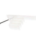 Nail On Cable Hangers For Wood Studs White Plastic Clips 50 Pack Non Metallic Electrician Handyman Job Site Ready showing single clip with nail.