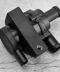 Heavy Duty 12V Electric Inline Coolant Pump 1K0965561J Auxiliary Water Pump For Cars view showing black plastic material and design.