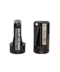 Two Pack Manual Carpenter Pencil Sharpener For Woodworking And Shop Upgrades Heavy Duty Steel Blade Super Portable Design showing side views.