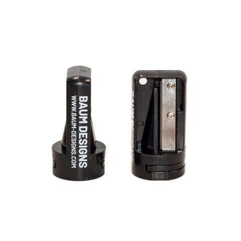 Two Pack Manual Carpenter Pencil Sharpener For Woodworking And Shop Upgrades Heavy Duty Steel Blade Super Portable Design showing side views.