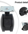 Heavy Duty 4 Pack Locking Casters For Weber Spirit 200 And 300 Gas Grills Model 69827 close-up of swivel wheel with brake lever.