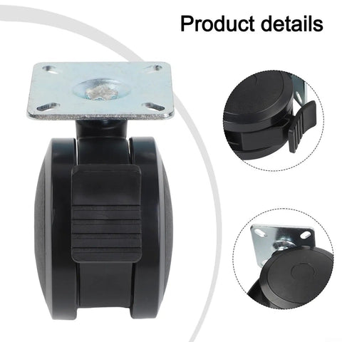 Heavy Duty 4 Pack Locking Casters For Weber Spirit 200 And 300 Gas Grills Model 69827 close-up of swivel wheel with brake lever.