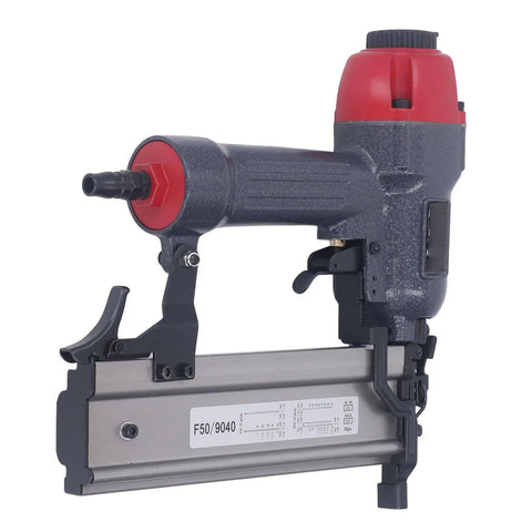 Straight Shooting Pneumatic Brad Nailer And Air Stapler 2 In 1 Design With 100 Nail Capacity Lightweight Ergonomic Handle Easy Trigger Pull Includes Tough Carry Pouch For Fine Woodworking Cabinet Trim And Weekend Diy Builds