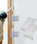 100 Pieces Door Frame Corner Fixer And Installation Bracket Set Stainless Steel for wood doors installation process