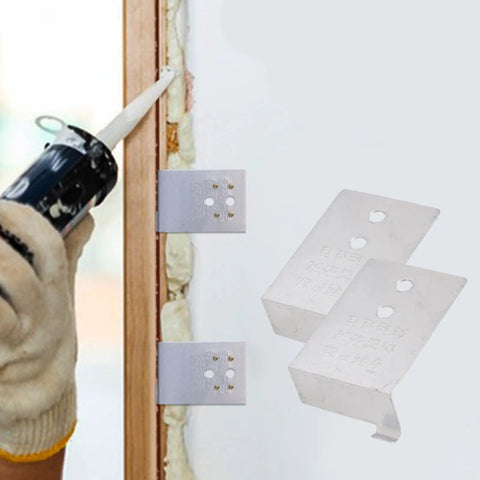 100 Pieces Door Frame Corner Fixer And Installation Bracket Set Stainless Steel for wood doors installation process