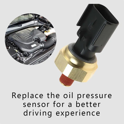 Oil Pressure Sensor Switch And Sending Unit For Dodge Jeep Chrysler Ram Replaces 5149064AA 5149062AA 56028807AB close-up with engine