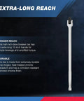 Heavy Duty 1/2 Inch Drive Extension Breaker Bar With 18 Inch Extended Handle Drop Forged Crv Steel crafted for high torque with long reach.