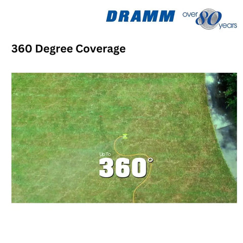 ColorStorm Gear Drive Sprinkler With Heavy Duty Die Cast Metal Base 360 Degree Coverage on Lawn