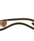 Timing Belt Kit With Tensioner, Idler Pulley, And Bolt For Most Cars On The Road, laid on a white background