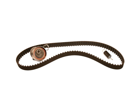 Timing Belt Kit With Tensioner, Idler Pulley, And Bolt For Most Cars On The Road, laid on a white background