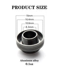 Aluminum Alloy Fishing Reel Cap Replacement For Spinning Reels, Precision Screw Nut Accessory Kit, size dimensions shown